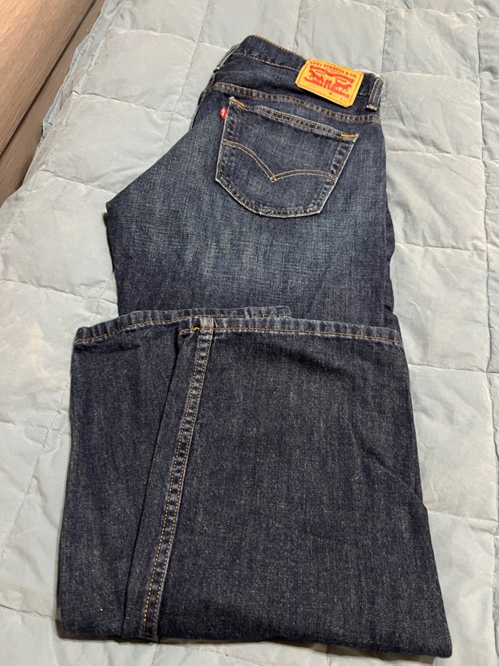 Levi's 569 Men's Dark Indigo Straight Jeans 33 x 30